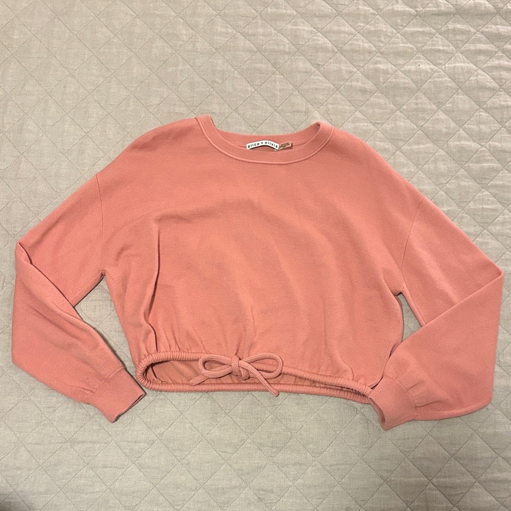 Alice+Olivia Bernetta Cropped Pullover
